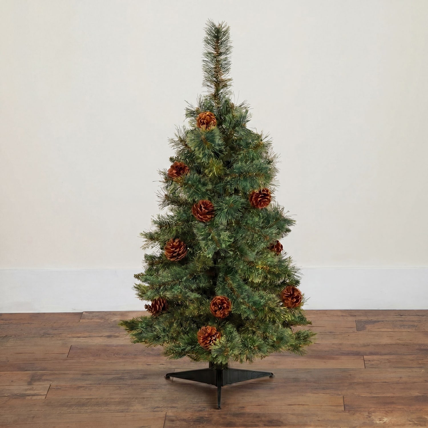 Nearly Natural White Mountain Pine With Pine Cones 3 Foot Pine Christmas Tree