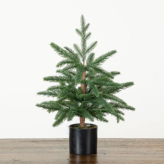 Nearly Natural 18" Pine 1 1/2 Feet Pre-Lit Pine Christmas Tree