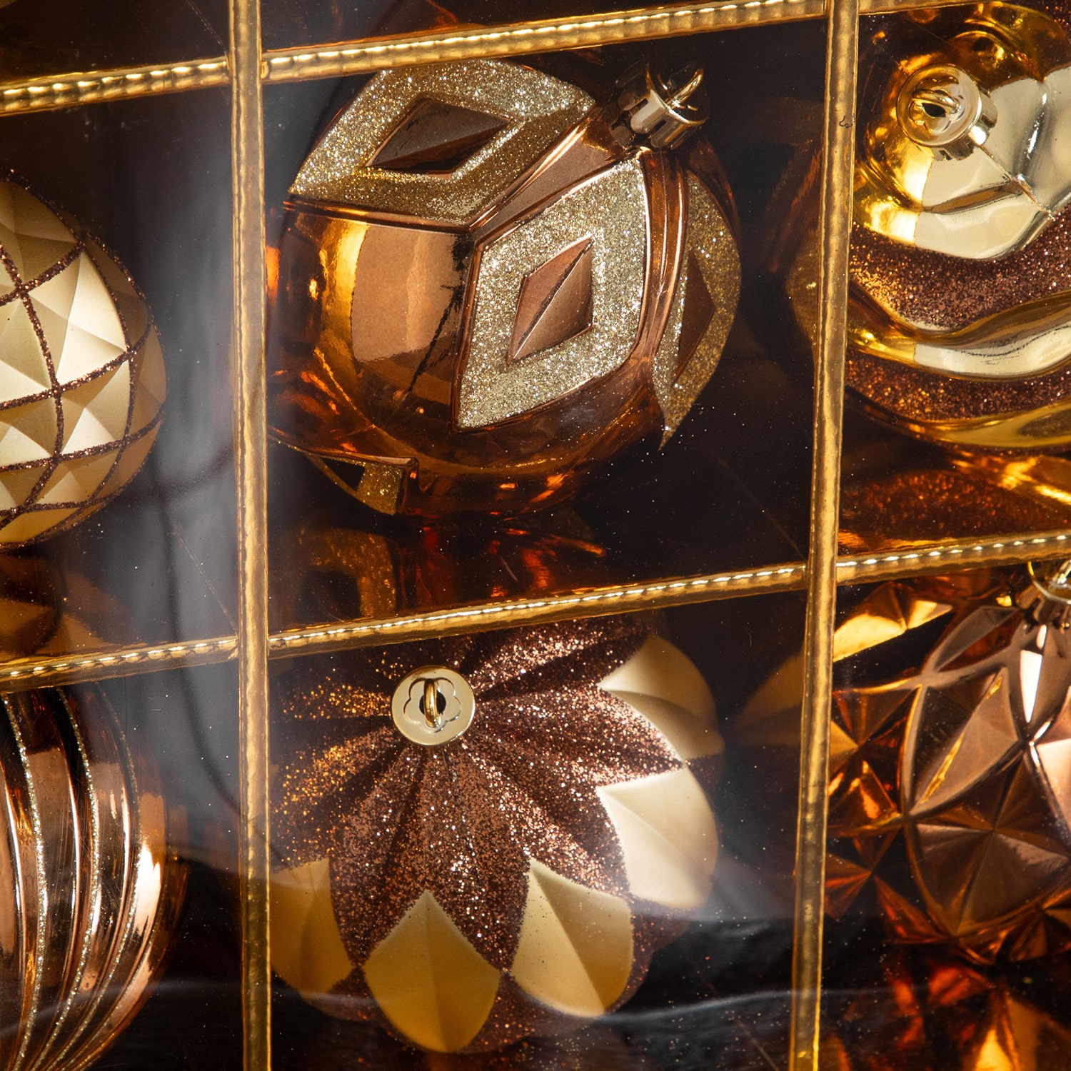 Nearly Natural Gold And Bronze Ball Shatterproof 12-pc. Christmas Ornament