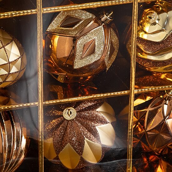 Nearly Natural Gold And Bronze Ball Shatterproof 12-pc. Christmas Ornament