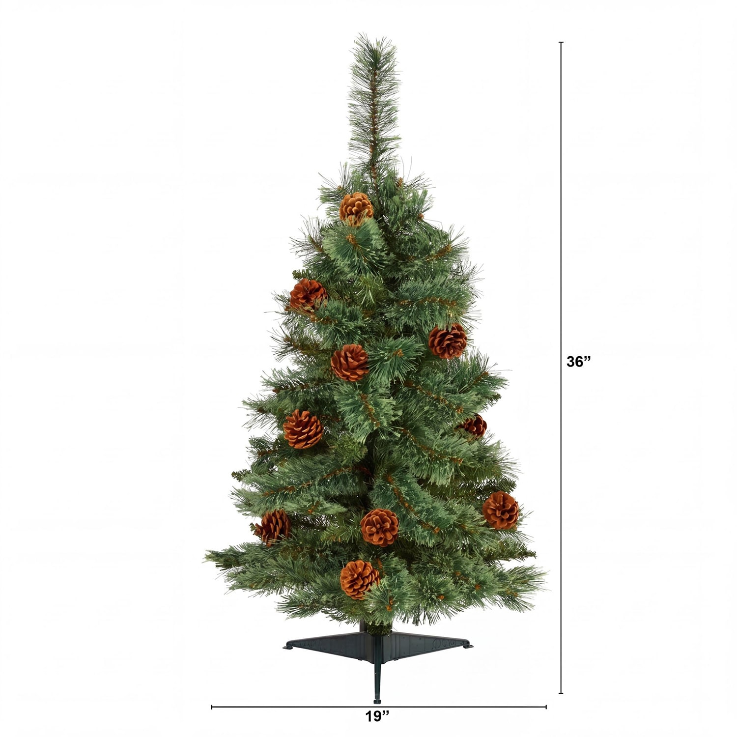 Nearly Natural White Mountain Pine With Pine Cones 3 Foot Pine Christmas Tree