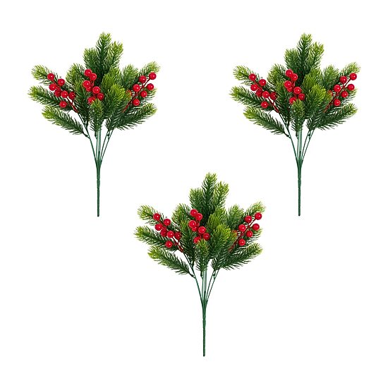Nearly Natural 15" Pine And Berries Artificial Flowers