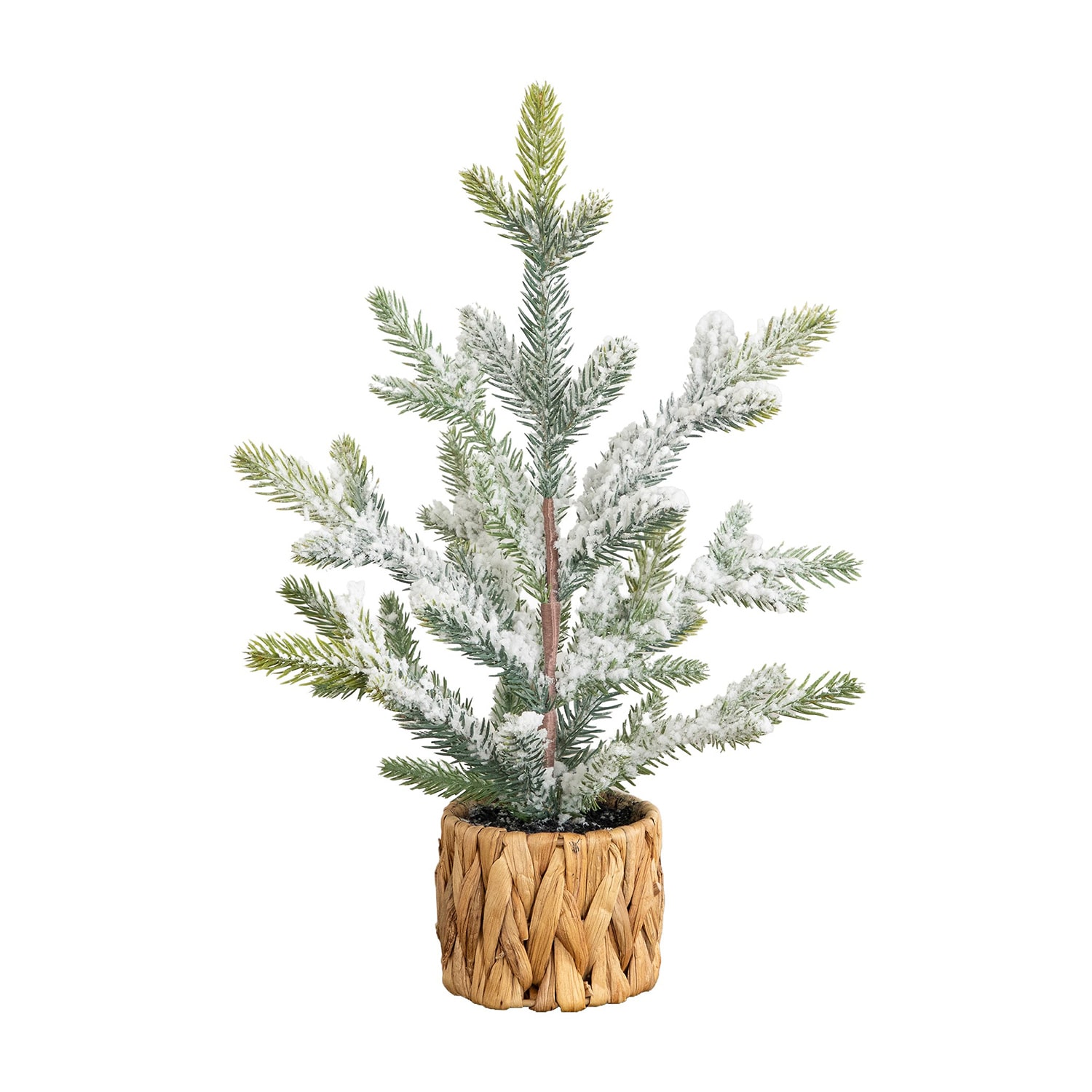 Nearly Natural 14" Flocked Fir 1 1/2 Feet Fir Christmas Tree