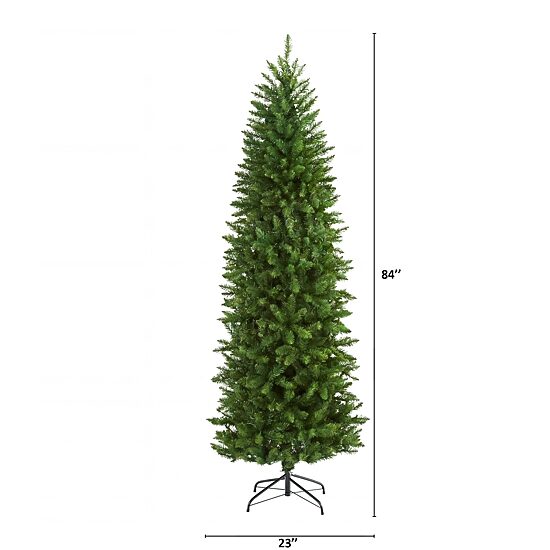 Nearly Natural 7ft Slim Green Mountain Pine 7 Foot Pine Christmas Tree