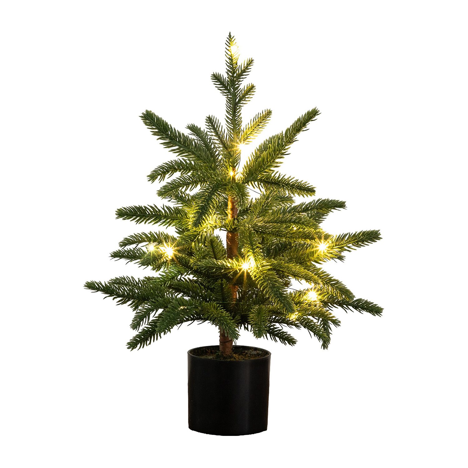 Nearly Natural 18" Pre-Lit Pine 1 1/2 Feet Pre-Lit Pine Christmas Tree