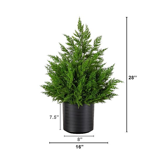 Nearly Natural 28" Winter Cypress 2 1/2 Foot Christmas Tree