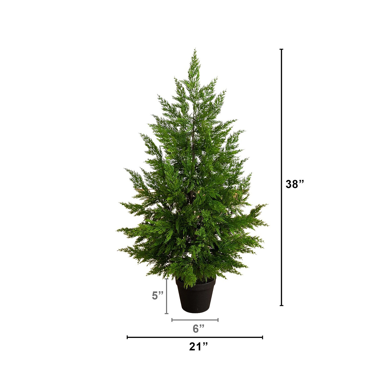Nearly Natural 38" Real Touch Cypress 3 Foot Christmas Tree