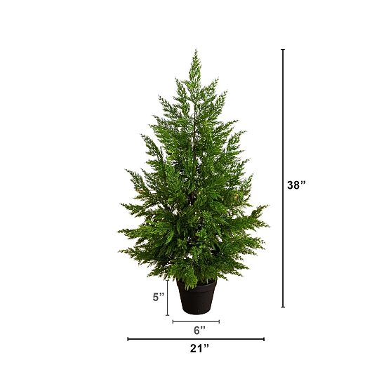 Nearly Natural 38" Real Touch Cypress 3 Foot Christmas Tree