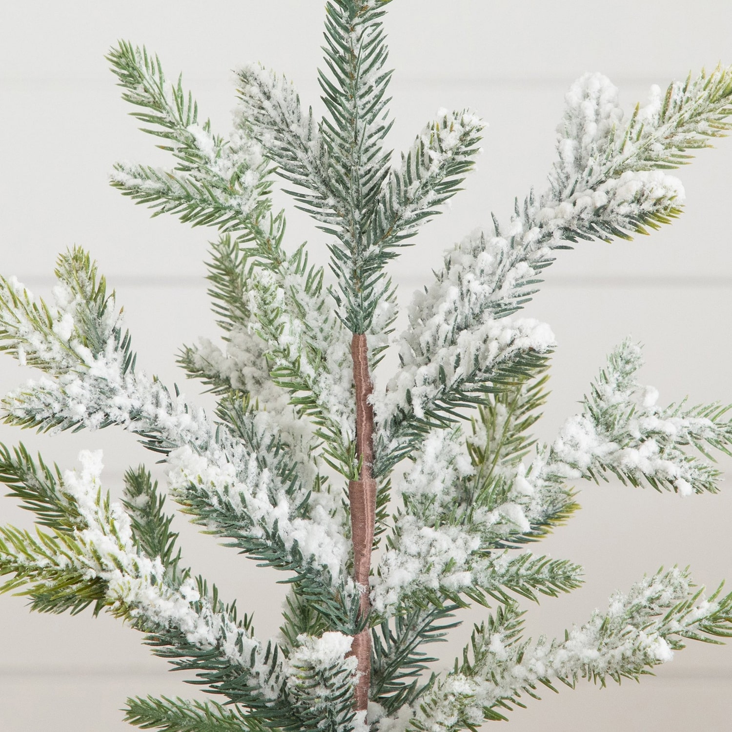 Nearly Natural 14" Flocked Fir 1 1/2 Feet Fir Christmas Tree