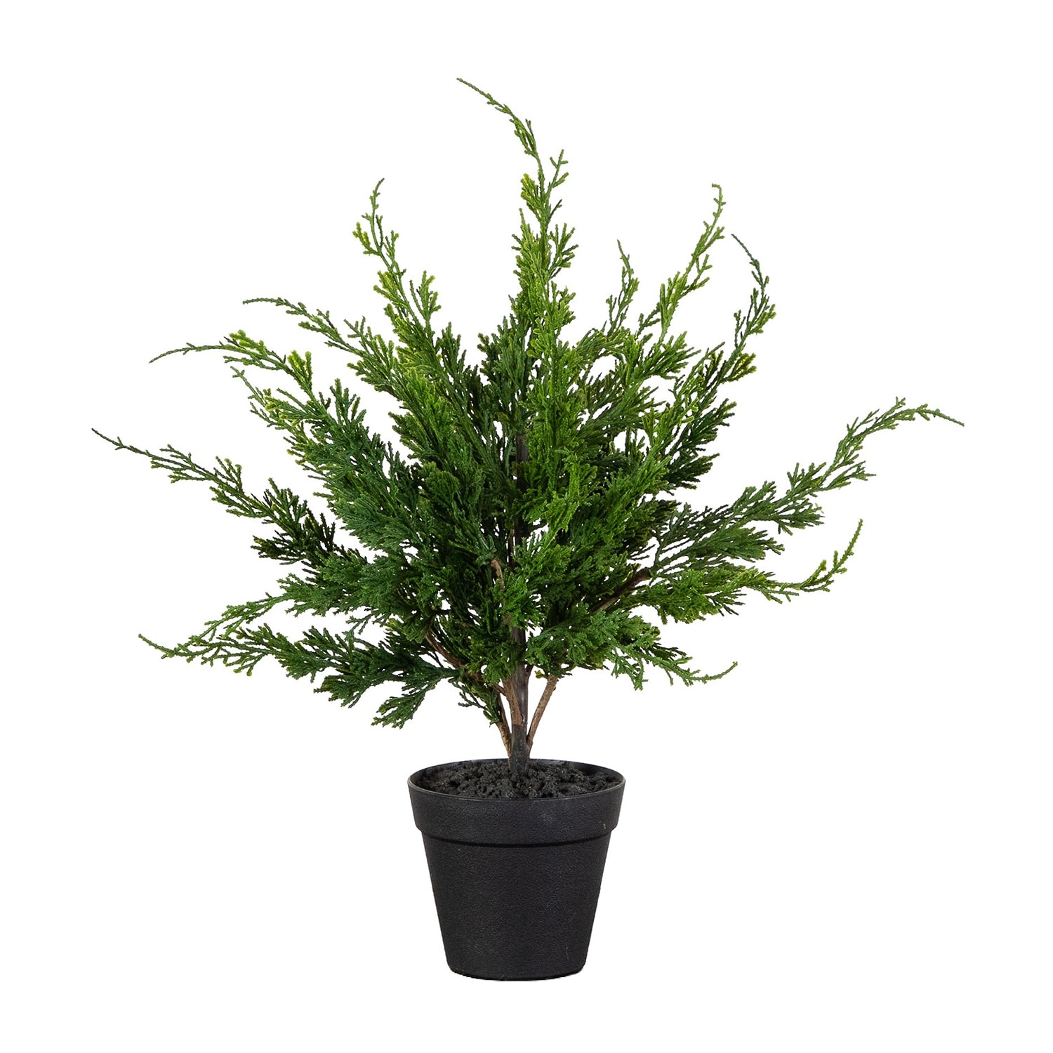 Nearly Natural 20" Real Touch Winter Mini Cypress 1 1/2 Feet Christmas Tree