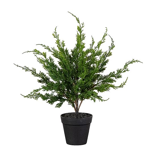 Nearly Natural 20" Real Touch Winter Mini Cypress 1 1/2 Feet Christmas Tree