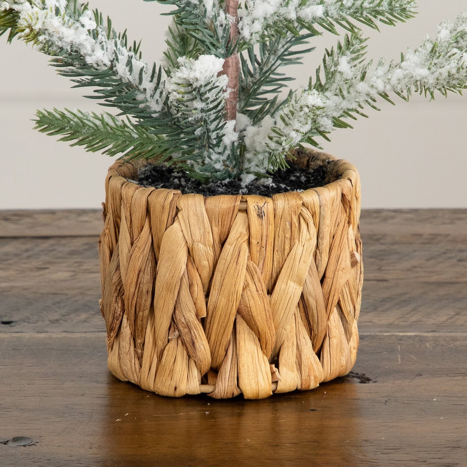 Nearly Natural 14" Flocked Fir 1 1/2 Feet Fir Christmas Tree