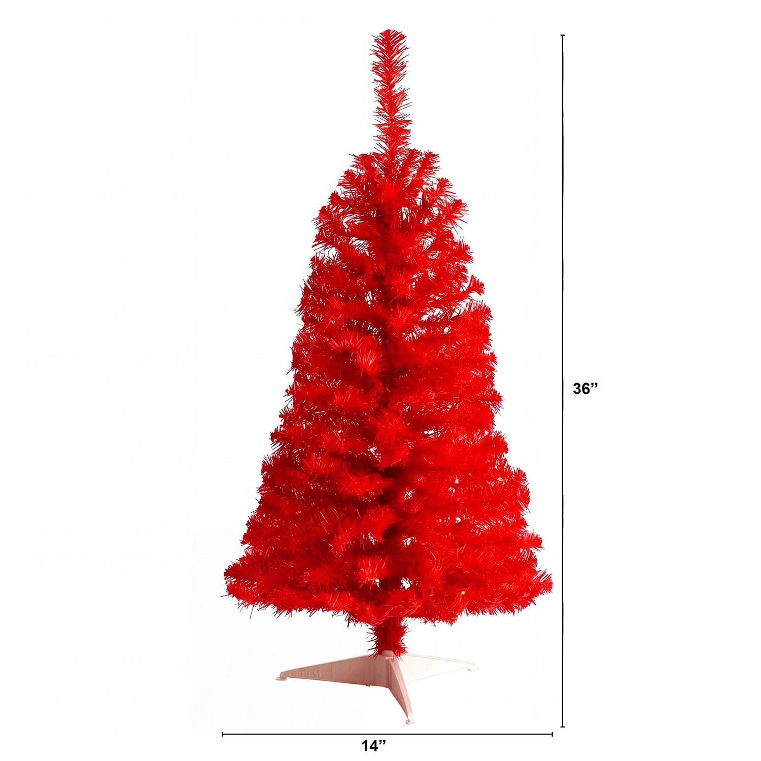 Nearly Natural 3ft Red Pine 3 Foot Pine Christmas Tree