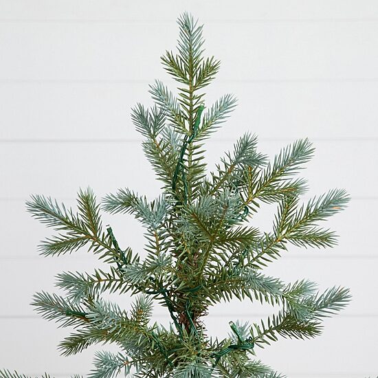 Nearly Natural 4 Foot Pre-Lit Pine Christmas Tree