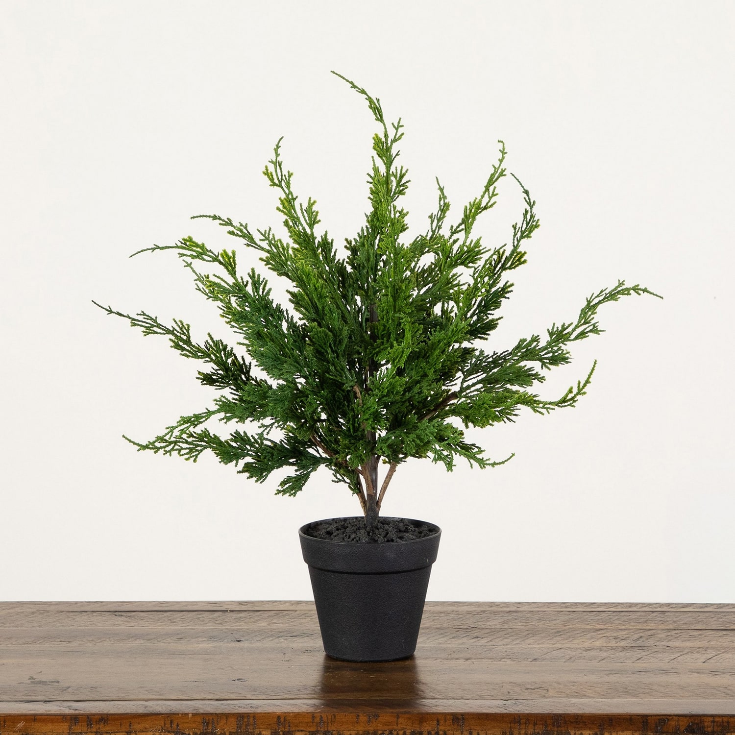 Nearly Natural 20" Real Touch Winter Mini Cypress 1 1/2 Feet Christmas Tree