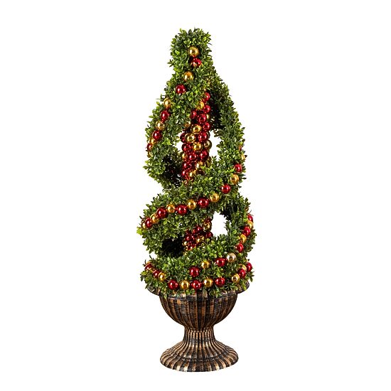 Nearly Natural 3ft Pre-Lit Spiral Christmas Topiary