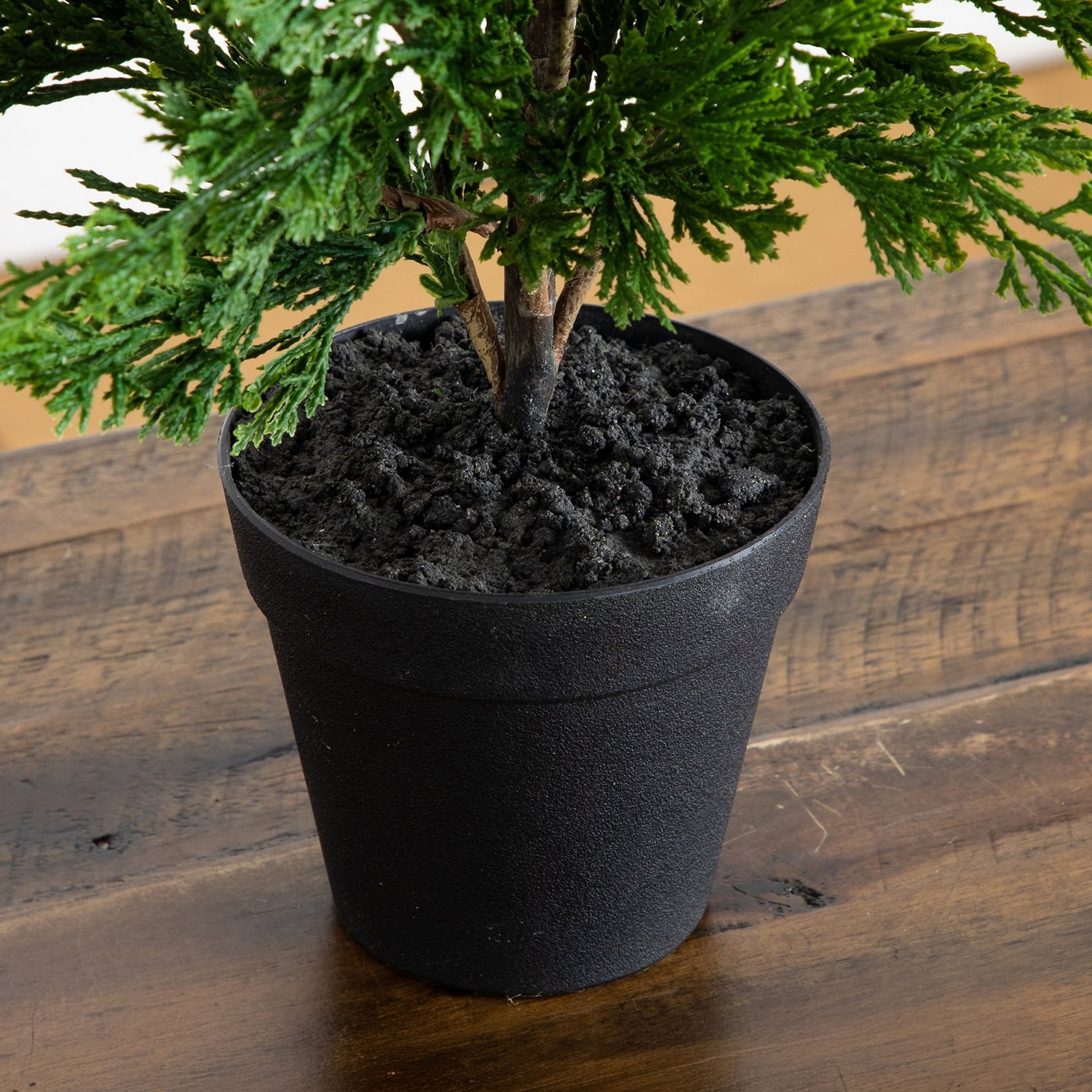 Nearly Natural 20" Real Touch Winter Mini Cypress 1 1/2 Feet Christmas Tree