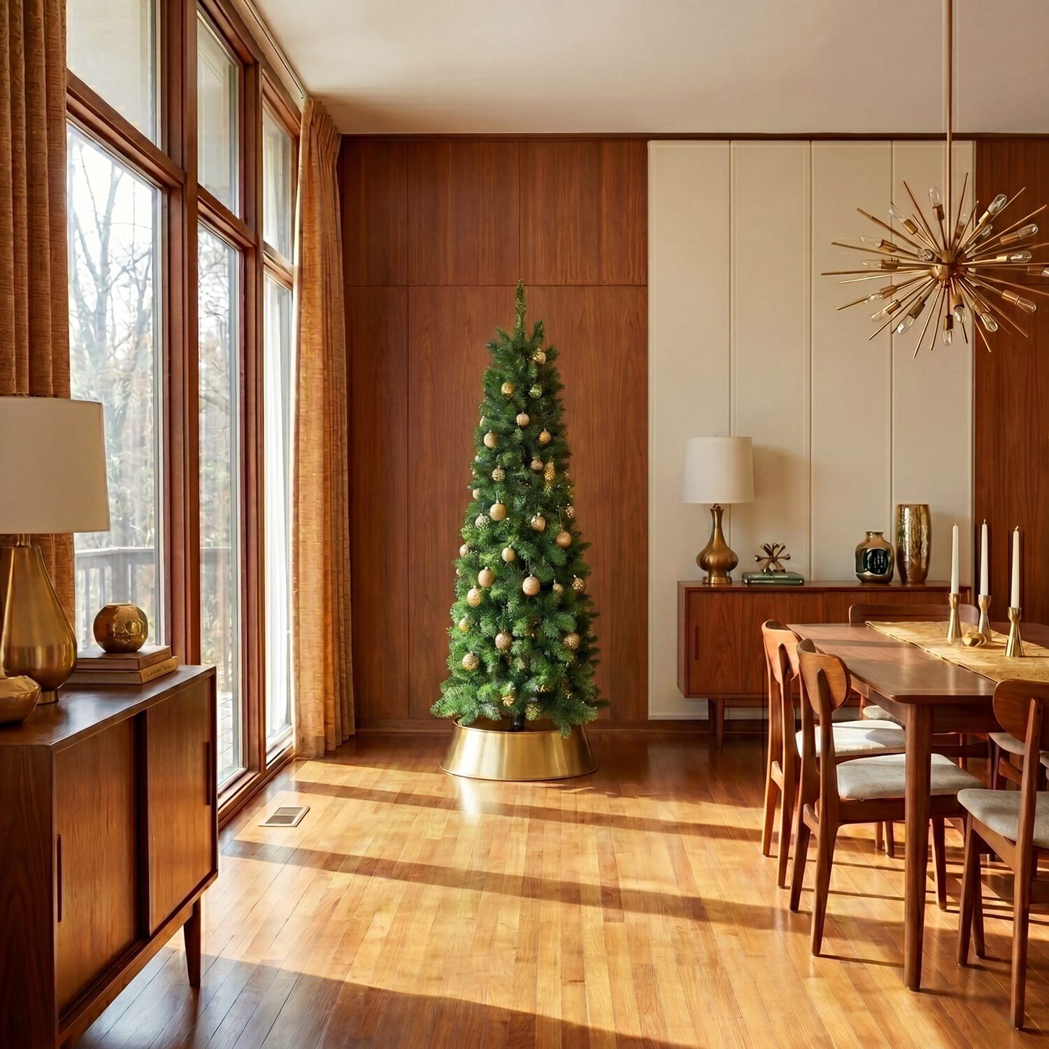 Nearly Natural 6ft Slim Green Mountain Pine 6 Foot Pine Christmas Tree