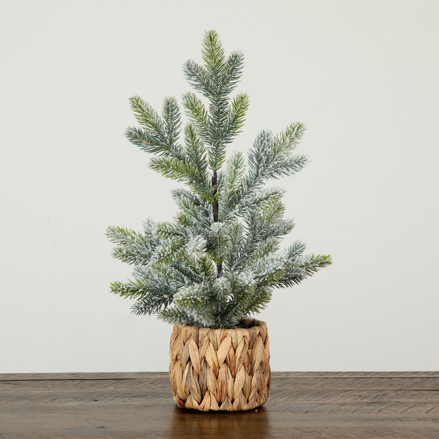 Nearly Natural 18" Flocked Fir 1 1/2 Feet Fir Christmas Tree