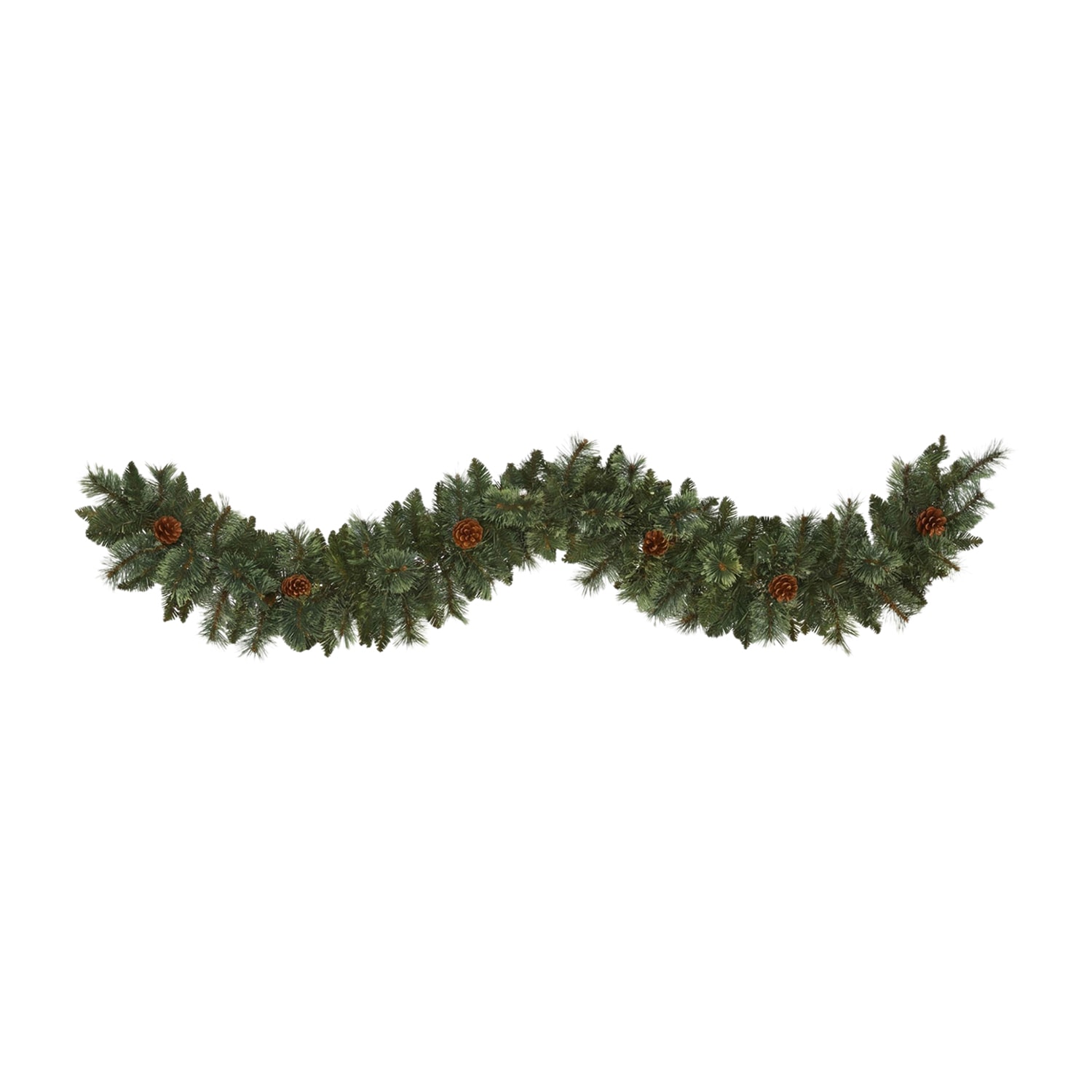 Nearly Natural 6ft White Mountain Pine Christmas Indoor Garland