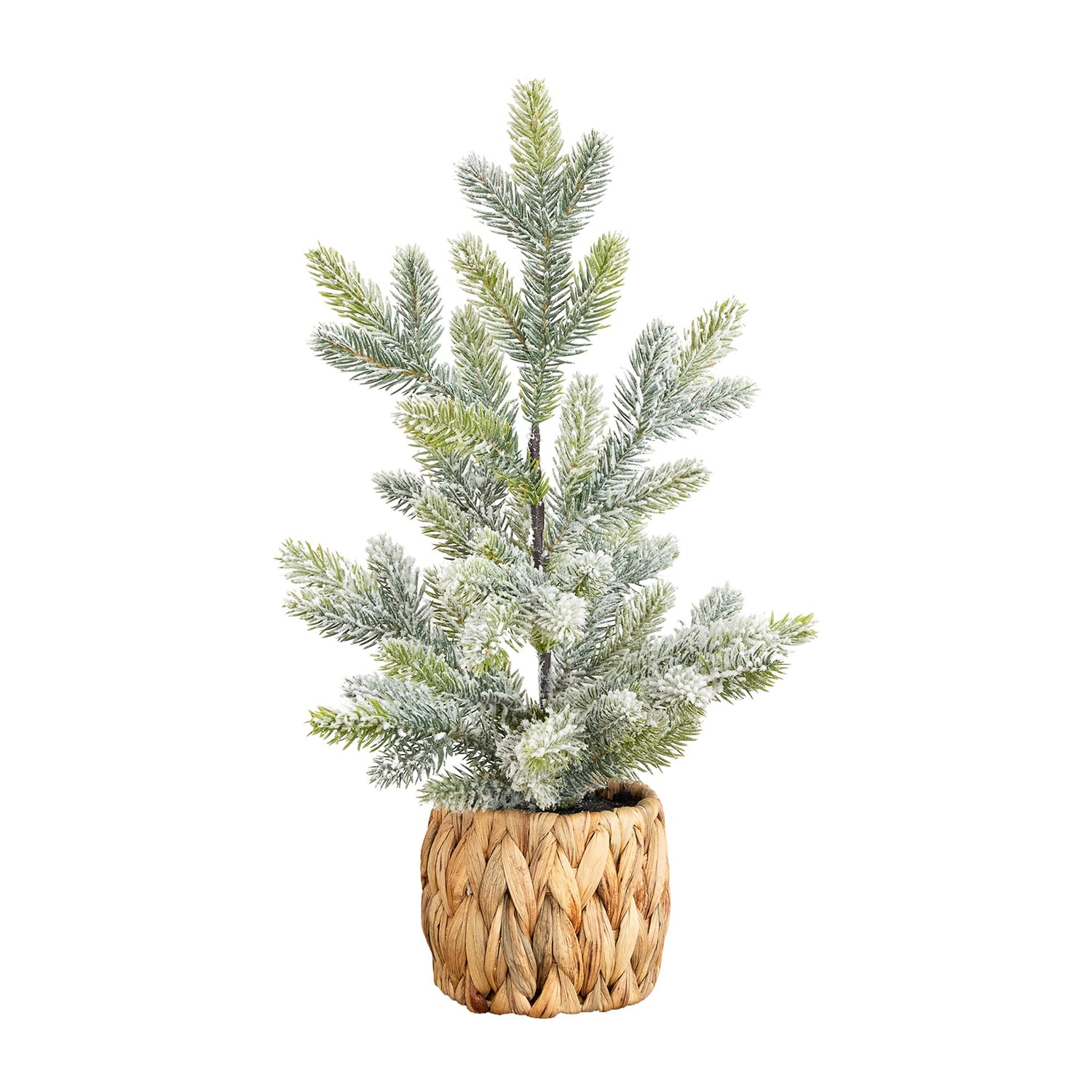 Nearly Natural 18" Flocked Fir 1 1/2 Feet Fir Christmas Tree