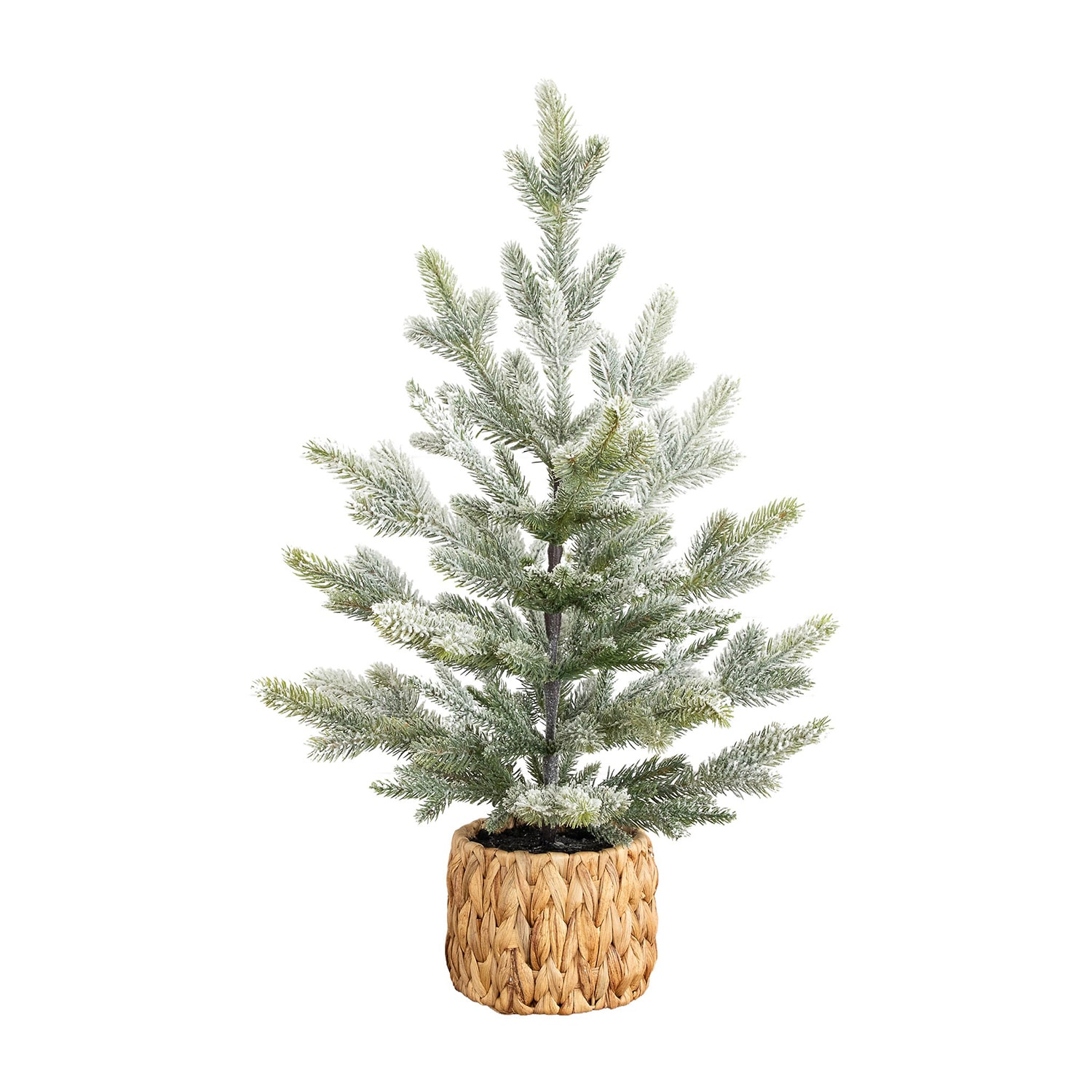 Nearly Natural 26" Flocked Fir 2 1/2 Foot Fir Christmas Tree