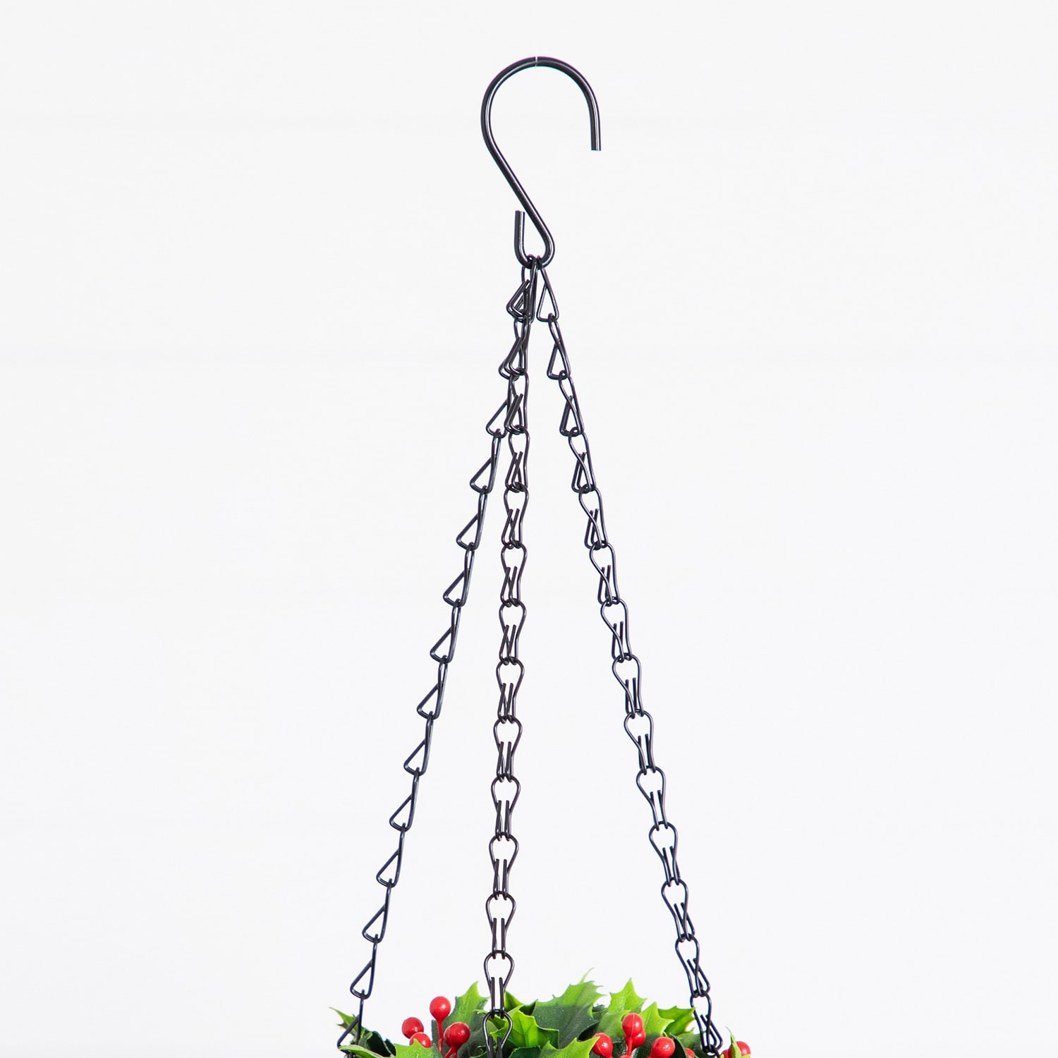 Nearly Natural 21" Holly Berry Hanging Ball Artificial Plant