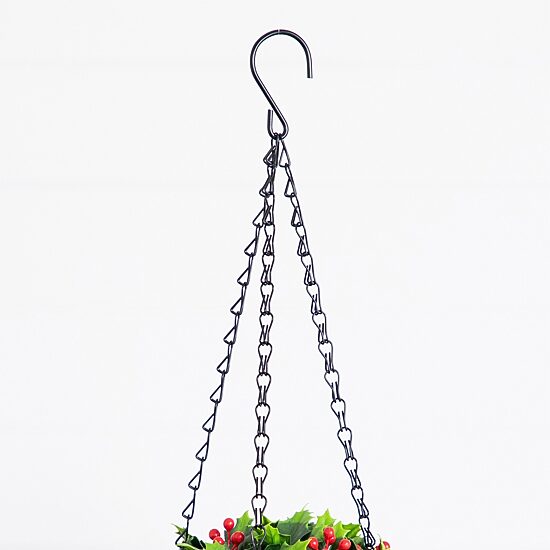 Nearly Natural 21" Holly Berry Hanging Ball Artificial Plant