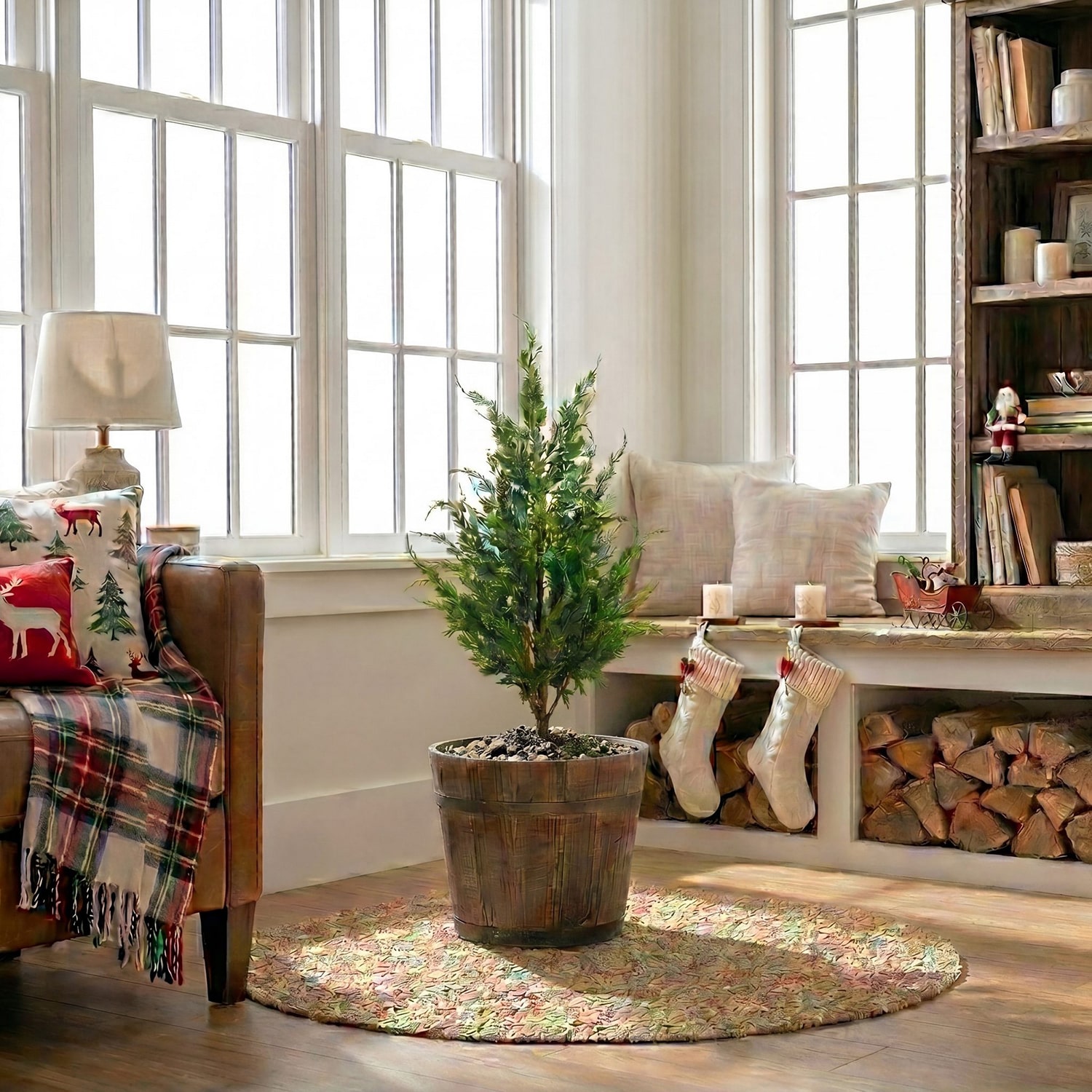 Nearly Natural 33" Winter Cypress 2 1/2 Foot Christmas Tree
