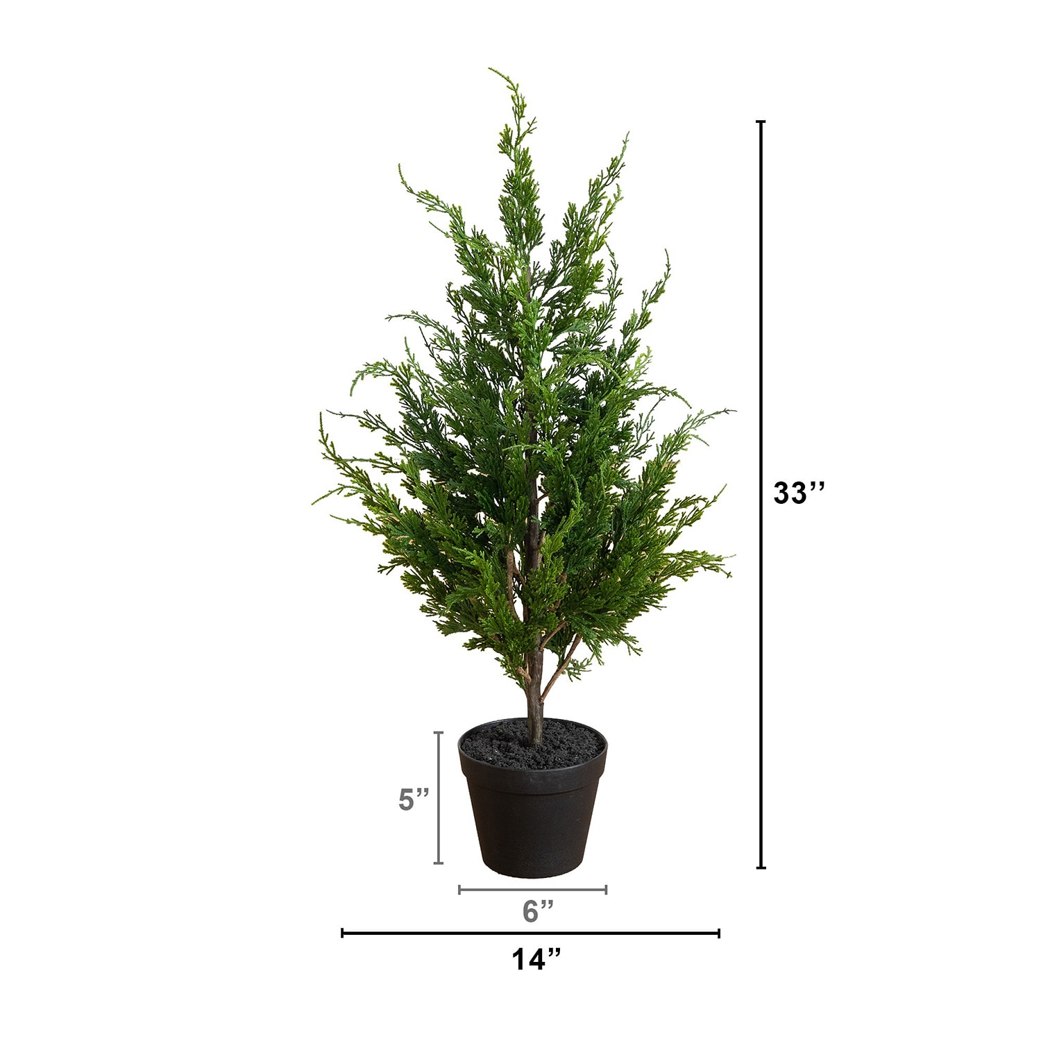 Nearly Natural 33" Winter Cypress 2 1/2 Foot Christmas Tree