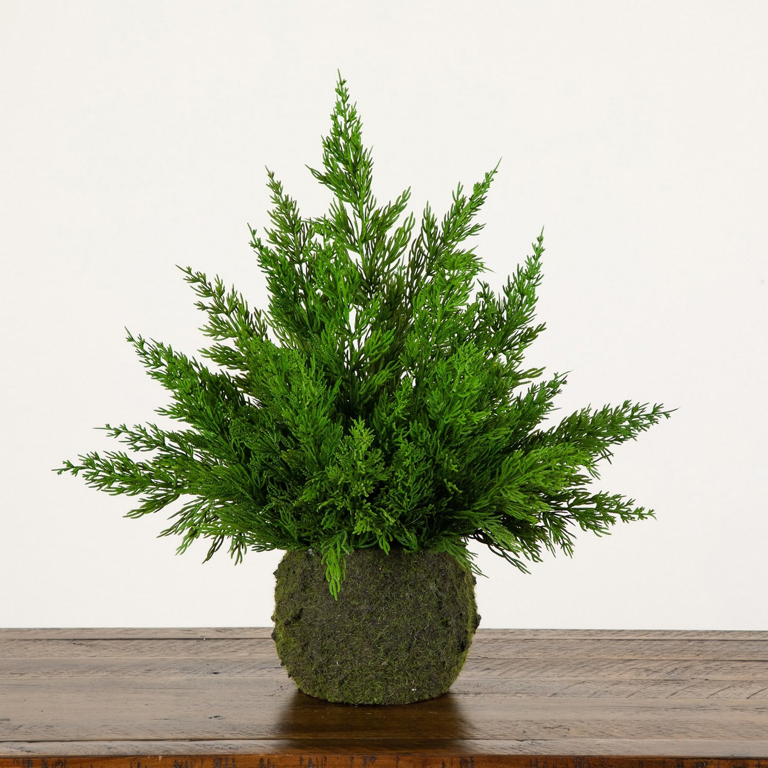 Nearly Natural 18" Real Touch Winter Cypress 1 1/2 Feet Christmas Tree