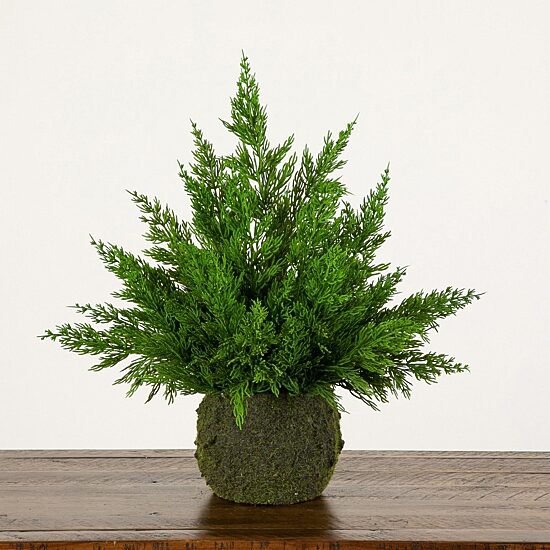 Nearly Natural 18" Real Touch Winter Cypress 1 1/2 Feet Christmas Tree