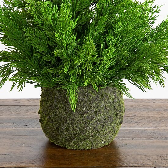 Nearly Natural 18" Real Touch Winter Cypress 1 1/2 Feet Christmas Tree