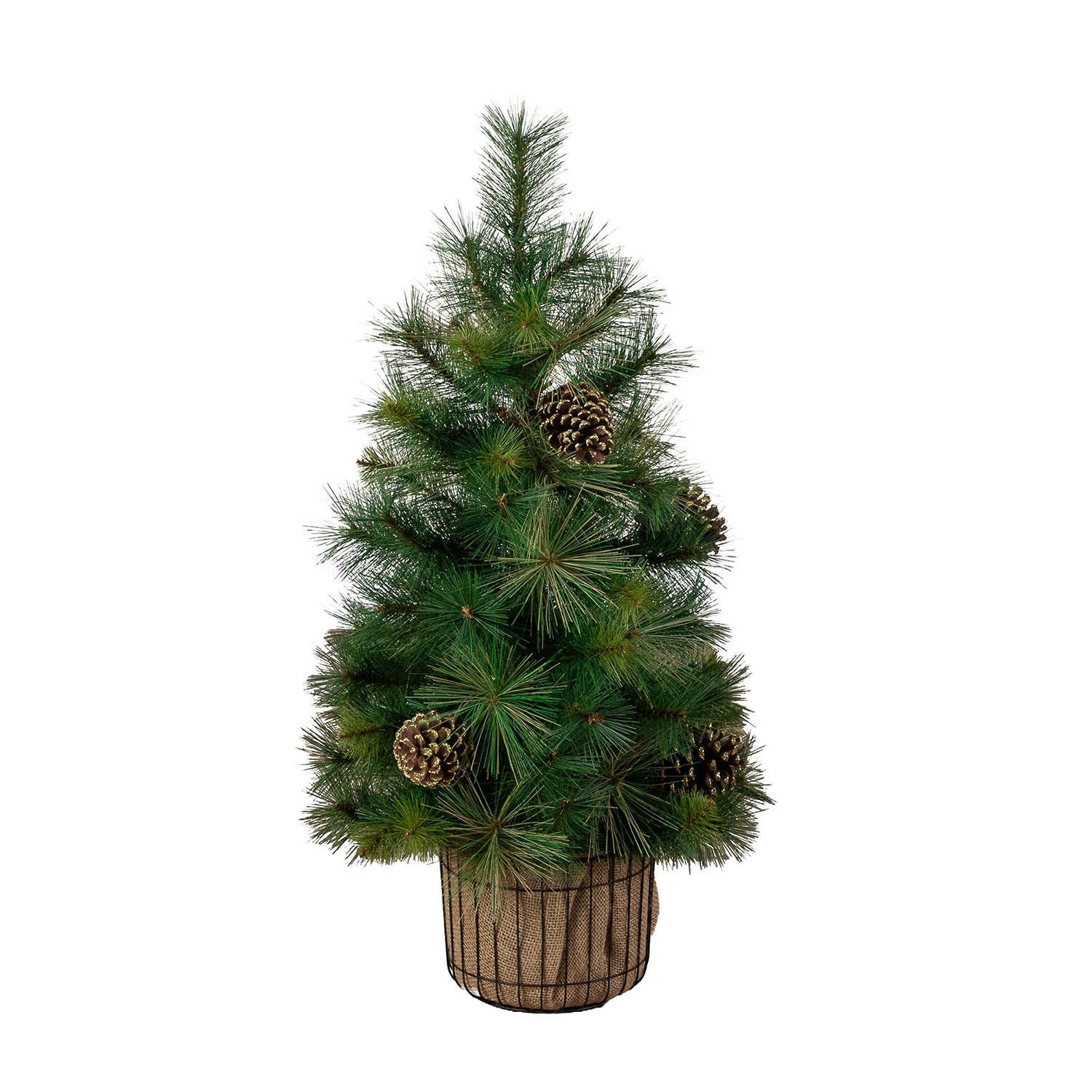Nearly Natural 3ft Pre-Lit Pine 3 Foot Pre-Lit Pine Christmas Tree