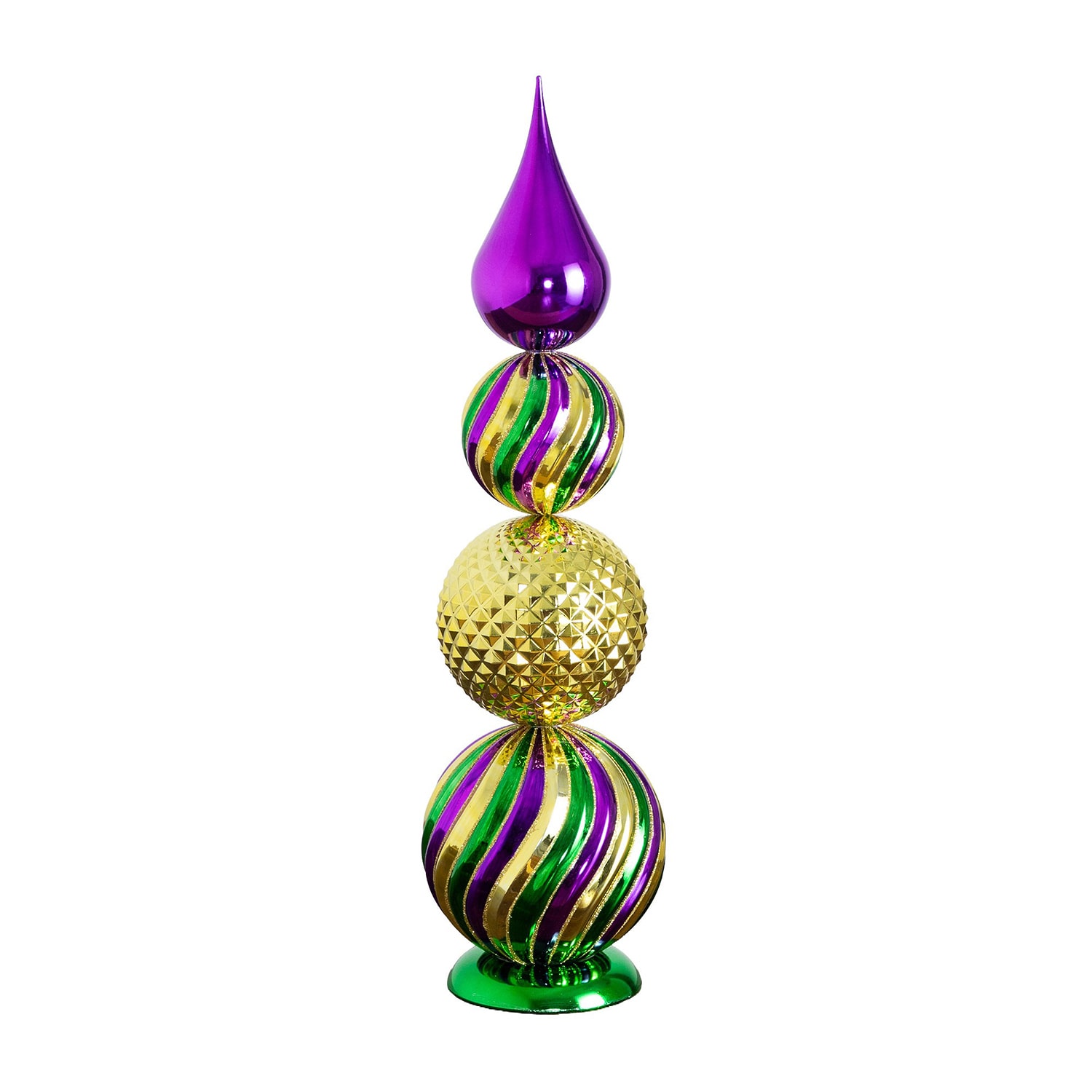 Nearly Natural 22" Mardi Gras Finial Christmas Topiary