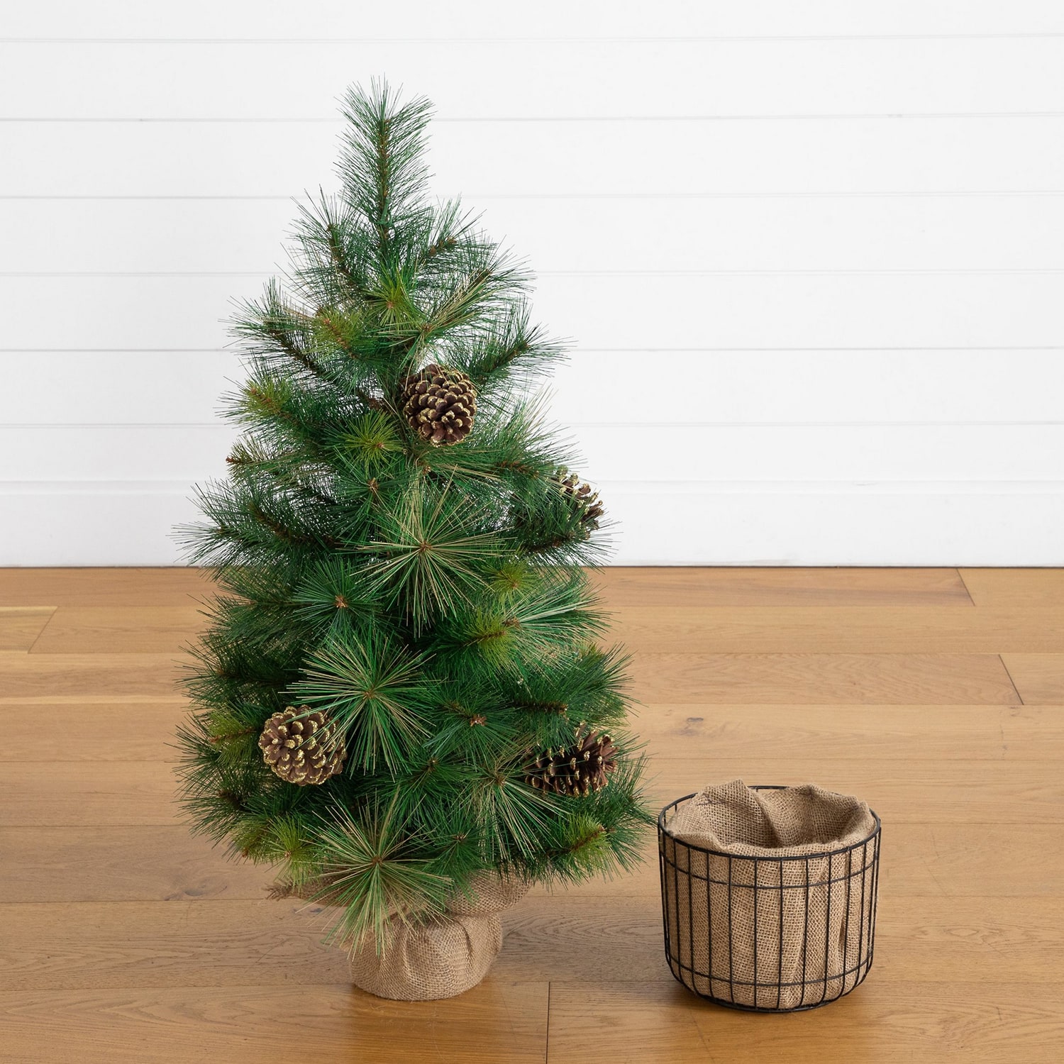 Nearly Natural 3ft Pre-Lit Pine 3 Foot Pre-Lit Pine Christmas Tree