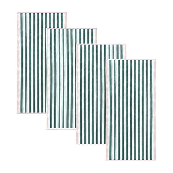 Linery Cotton Stripe Border 4-pc. Quick Dry Beach Towel