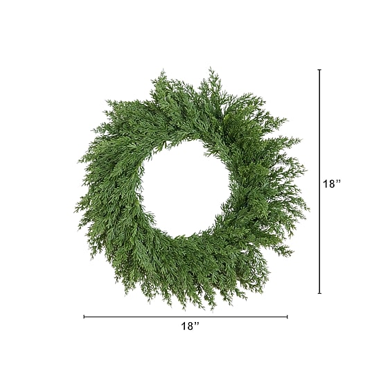 Nearly Natural 18" Real Touch Cedar Wreath