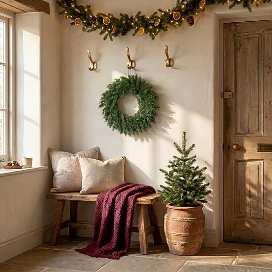 Nearly Natural 18" Real Touch Cedar Wreath
