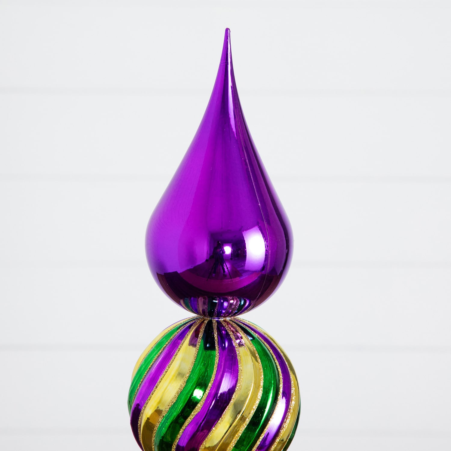 Nearly Natural 22" Mardi Gras Finial Christmas Topiary