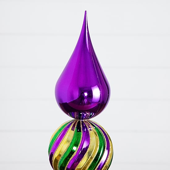 Nearly Natural 22" Mardi Gras Finial Christmas Topiary