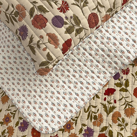 Linery Heritage Floral Reversible Quilt Set