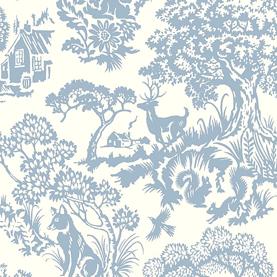 Linery Woodland Toile Holiday Reversible Quilt Set
