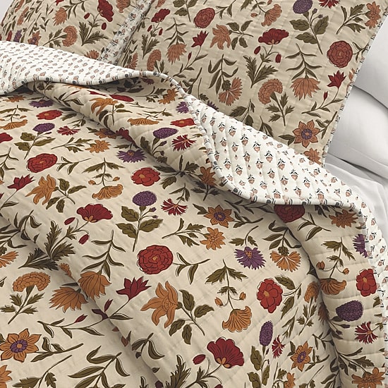 Linery Heritage Floral Reversible Quilt Set