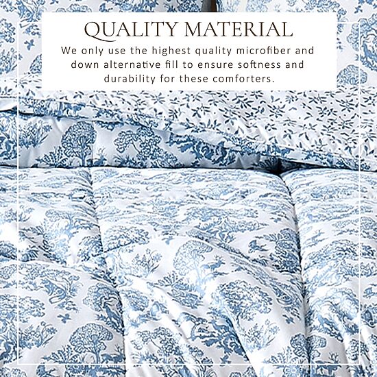 Linery Reversible Down Alternative Christmas Easy Care Comforter Set