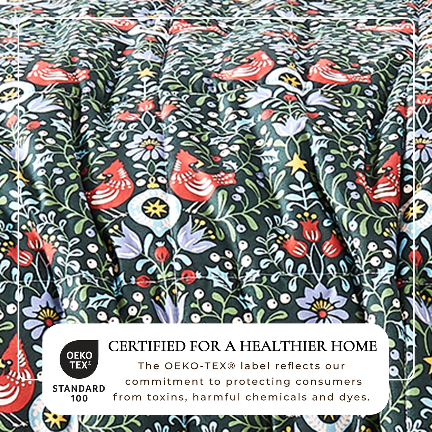 Linery Reversible Down Alternative Christmas Easy Care Comforter Set