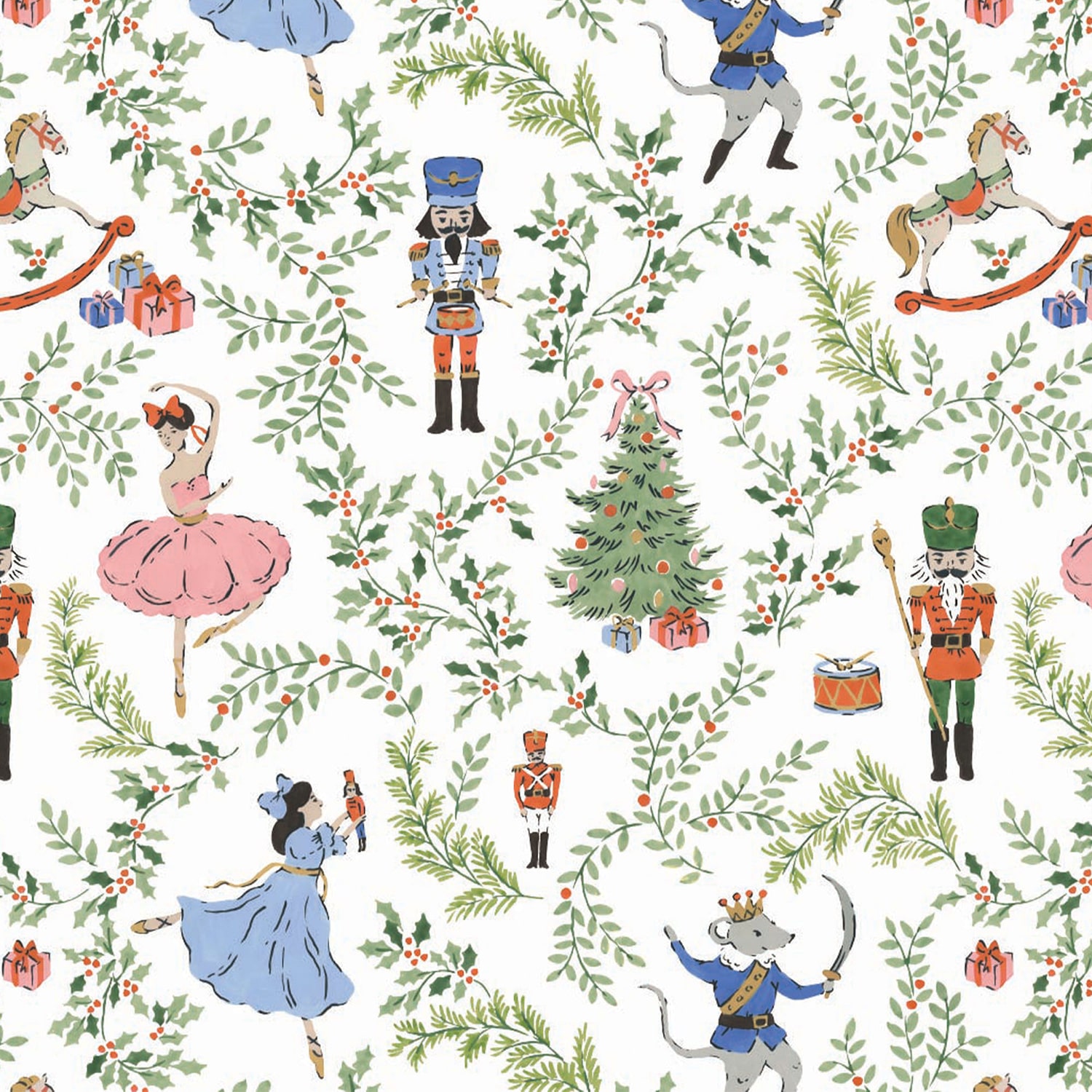 Linery Nutcracker Christmas Reversible Quilt Set
