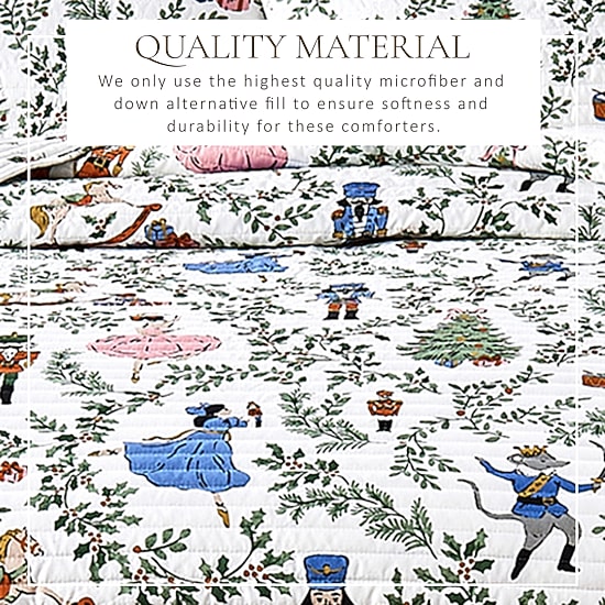 Linery Nutcracker Christmas Reversible Quilt Set