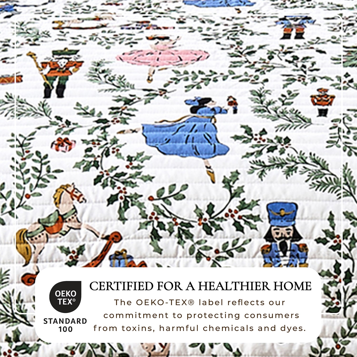 Linery Nutcracker Christmas Reversible Quilt Set