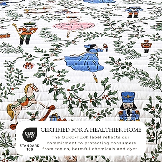 Linery Nutcracker Christmas Reversible Quilt Set
